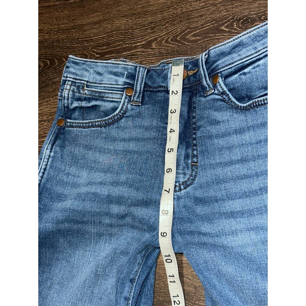 Wrangler Retro Blue Medium Wash High Rise Flare Jeans Stretch 5-Pocket 28x31 - Picture 4 of 12